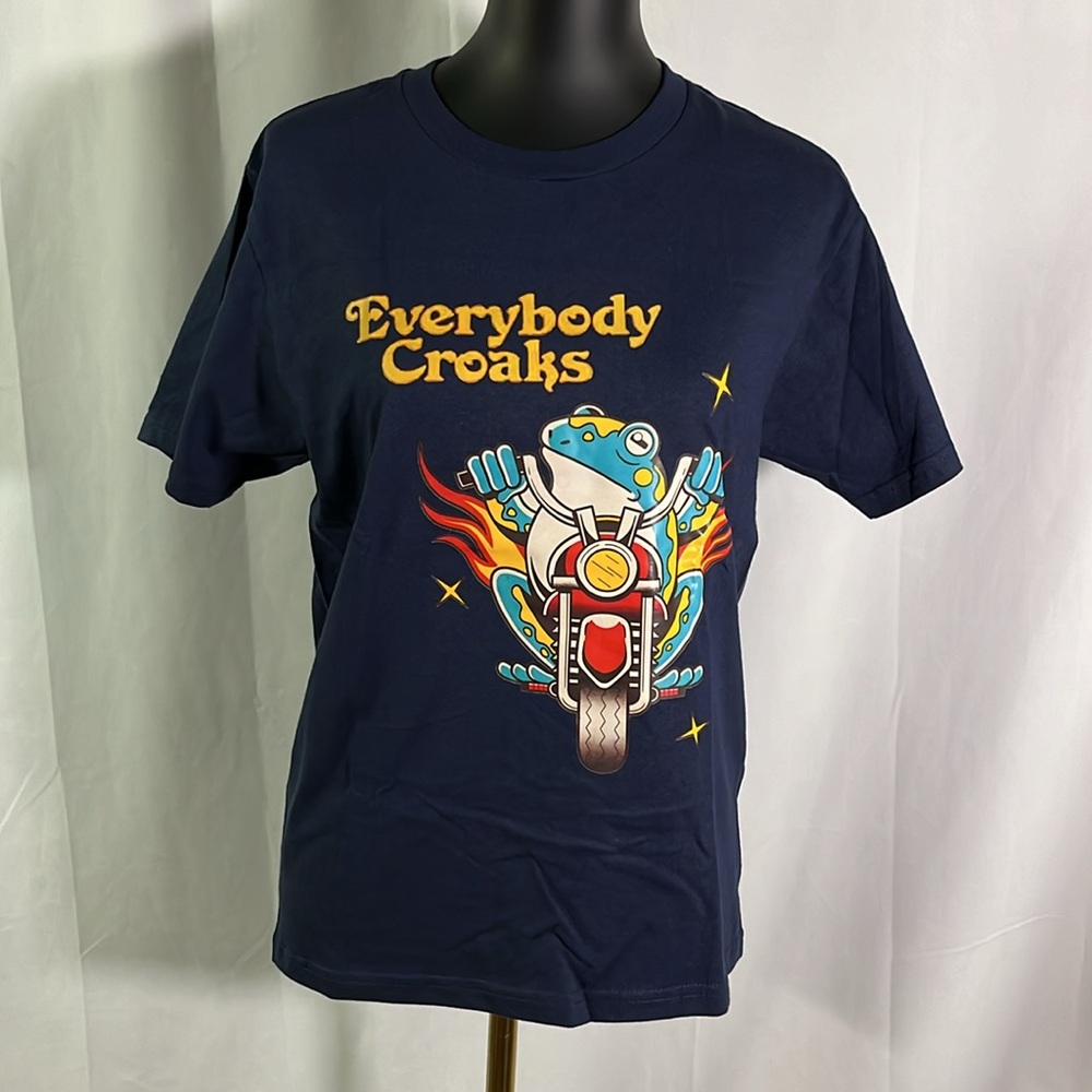 Navy Blue Everybody Croaks Short Sleeve T-Shirt